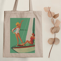 Sailing girls - canvas bag - with wolf benjamin graphics