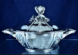 Dreamy, antique silver soup bowl, Paris, ca. 1840!!!