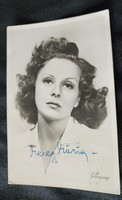 Cca 1942 unforgettable Mária Mezey movie star actress performer signed autograph photo sheet