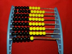 Retro plastic bead counter with a stand, narrow, logic skills development, counting according to the pictures