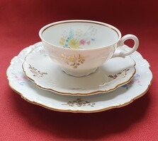 Schirnding Bavaria német porcelán reggeliző szett kávés teás csésze csészealj kistányér