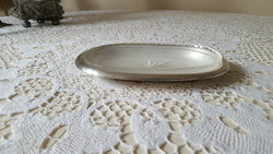 Old Wellner soap dish with silver-plated glass insert