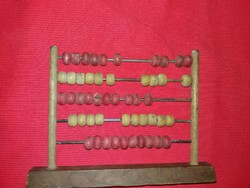 Antique wooden bead calculator narrow logic skill development calculation 21 x 15 cm according to pictures