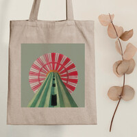 Water tower - canvas bag - with wolf benjamin graphics