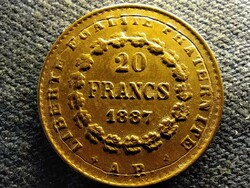 Franciaország 20 frank 1887 másolat belül üreges (id69426)