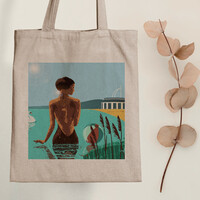 Swan - canvas bag - wolf with benjamin graphics