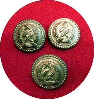 Rákosi era military uniform button 3 pcs. N13