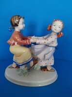 Metzler ortloff porcelain figure dancing girls