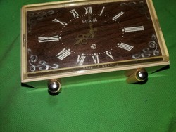 Régi SLAVA elemes asztali óra javításra szorul szép külső állapot a képek szerint