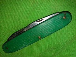 Antik zöld bakelitnyelű szénacél GML bicska a képek szerint