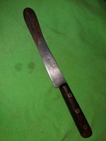 Antique wood-handled steel-blade slicing knife 22 cm as shown in the pictures