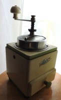 Antique grinder with wooden drawer