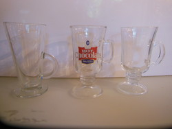 Glass - 4 pieces !!! - Latte - 2.5 dl - thick - glass - not worn - Austrian - flawless