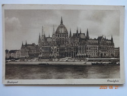 Régi képeslap: Budapest, Országház (Parlament) - 1942