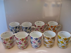 English pink Adler porcelain mugs in pieces