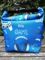 Uzsonnás táska vízlepergető anyagból, gamer....