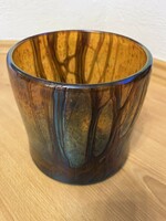 Márton Horváth - glass vase, marked, flawless