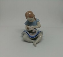 Drasche porcelán babázó kislány!