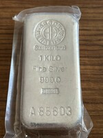 ARGOR HERAEUS SA 1kg színezüst befektetési tömb Ag999