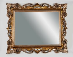 Florentin stílusú tükör - aranyozott és ezüstözött