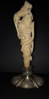 Dt/189 - walking stick handle - beautiful bone carving