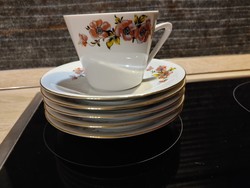 Alföld porcelain 1 cup and 5 saucers
