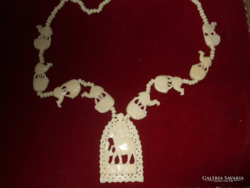 Bone necklace white and beige made in Australia for 50 years