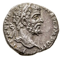 SEPTIMIUS SEVERUS i.sz 195 Denar Római Birodalom  ARAB ADIAB Victory ezüst