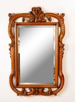 Hand carved mahogany colored mirror