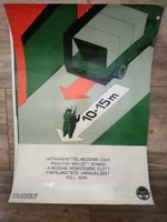 Retro, honvédségi munkavédelmi plakát