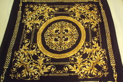 Brand new, large size, classic pattern, elegant fine silk scarf. Made in Italy.