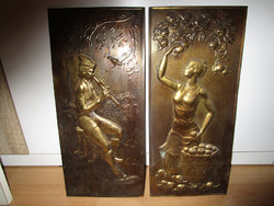 2 golden embossed images