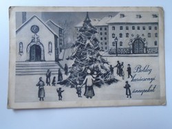 D195595 Christmas card 1940's