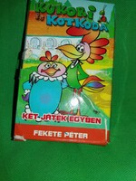 Retro magyar KUKORI és KOTKODA mese memória / Fekete Péter játék kártya dobozával a képek szerint