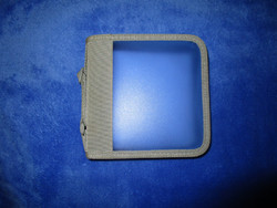 Cd holder case with zip DVD storage holder