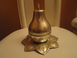 Golden pear-shaped ornament