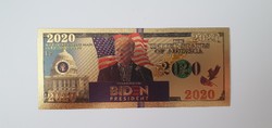 Plasztik aranyozott bankjegy