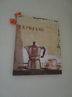 Konyhai dekoráció kávéfőző kép festmény