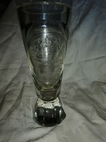 Csiszolt üveg sörös pohár