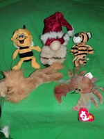 Retro quality bean bag plush figure package 5 pcs in one according to the pictures
