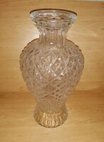 Retro üveg amfóra váza - 32 cm magas