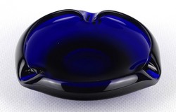 1M429 beautiful cobalt blue blown glass ashtray