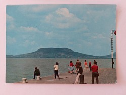 Old postcard Balaton photo postcard harbor