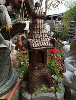 Ritka Japán kertépítő Kő lámpa 50cm Feng Shui  kerti tó pagoda lámpás  szobor