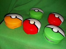 Retro plasztik POKEMON TAZ TAZO korongkilövő 6 db EGYBEN a képek szerint