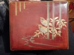 Oriental lacquer box, toilet box