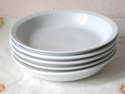 White porcelain canteen vegetable plate, bowl (5 pcs.)