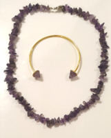 Amethyst necklace + special bracelet