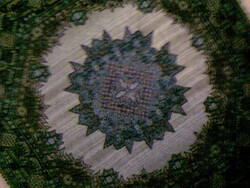 Octagonal carpet with blue pattern, 150 diameter