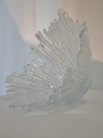 Tauno wirkkala design, humpilla Finnish artistic ice glass bowl / seller 60s/70s
